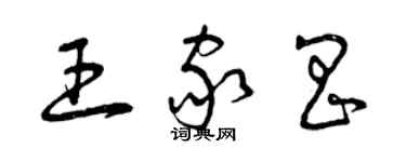 曾庆福王家昌草书个性签名怎么写