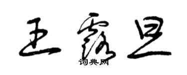 曾庆福王露旦草书个性签名怎么写