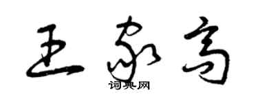 曾庆福王家高草书个性签名怎么写