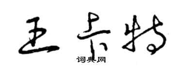 曾庆福王卡特草书个性签名怎么写