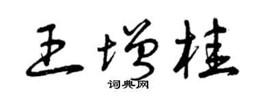 曾庆福王增桂草书个性签名怎么写
