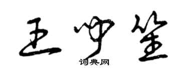 曾庆福王闻笙草书个性签名怎么写