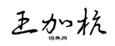 曾庆福王加杭草书个性签名怎么写