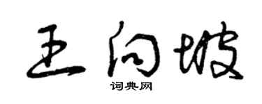 曾庆福王向坡草书个性签名怎么写