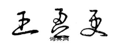 曾庆福王盈更草书个性签名怎么写