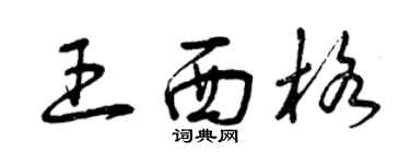 曾庆福王西格草书个性签名怎么写