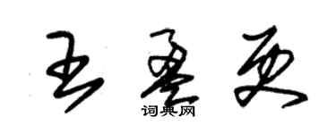 朱锡荣王盈更草书个性签名怎么写