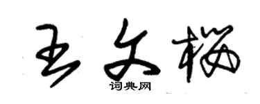 朱锡荣王文樱草书个性签名怎么写