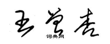 朱锡荣王曾杏草书个性签名怎么写