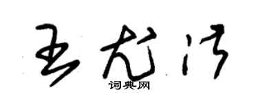 朱锡荣王尤淑草书个性签名怎么写