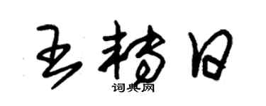 朱锡荣王转日草书个性签名怎么写