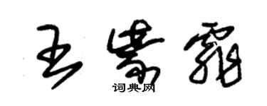 朱锡荣王紫霏草书个性签名怎么写