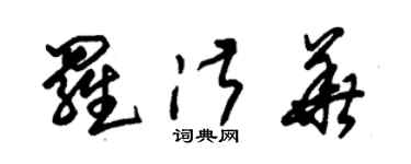 朱锡荣罗淑华草书个性签名怎么写