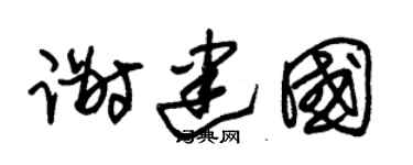 朱锡荣谢建国草书个性签名怎么写