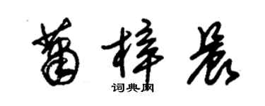 朱锡荣萧梓晨草书个性签名怎么写