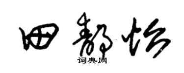 朱锡荣田静怡草书个性签名怎么写