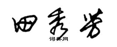 朱锡荣田秀芳草书个性签名怎么写