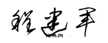 朱锡荣程建军草书个性签名怎么写