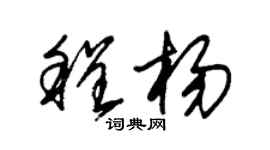 朱锡荣程杨草书个性签名怎么写