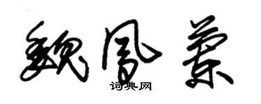 朱锡荣魏凤兰草书个性签名怎么写