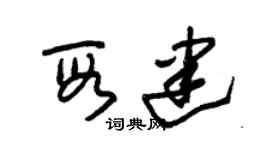 朱锡荣段建草书个性签名怎么写