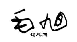 朱锡荣毛旭草书个性签名怎么写