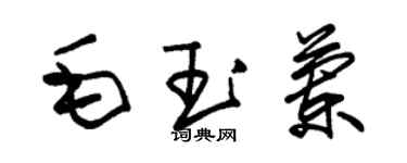 朱锡荣毛玉兰草书个性签名怎么写