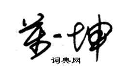 朱锡荣万坤草书个性签名怎么写