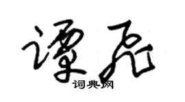 朱锡荣谭飞草书个性签名怎么写