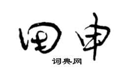 曾庆福田申草书个性签名怎么写