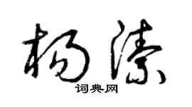 曾庆福杨洁草书个性签名怎么写