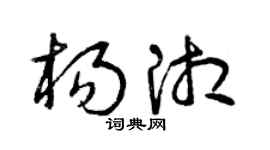 曾庆福杨湘草书个性签名怎么写