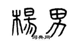 曾庆福杨男篆书个性签名怎么写