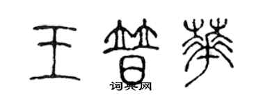 陈声远王普华篆书个性签名怎么写