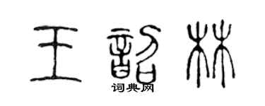 陈声远王韶林篆书个性签名怎么写