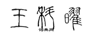 陈声远王科耀篆书个性签名怎么写