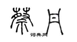 陈声远蔡丹篆书个性签名怎么写
