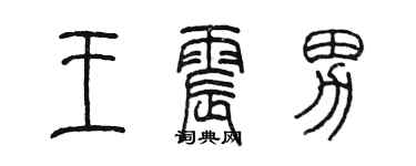 陈墨王震男篆书个性签名怎么写