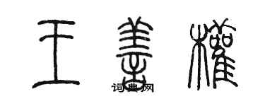 陈墨王善权篆书个性签名怎么写