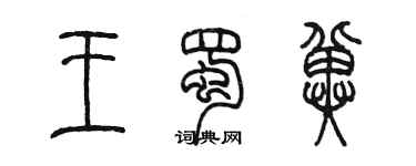 陈墨王蜀冀篆书个性签名怎么写