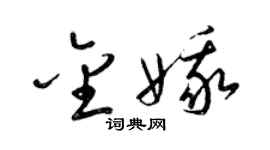 梁锦英金娥草书个性签名怎么写