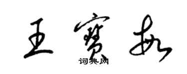 梁锦英王宝敏草书个性签名怎么写