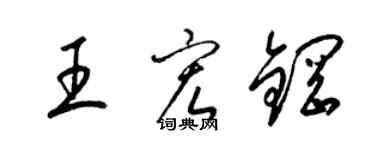 梁锦英王宏钢草书个性签名怎么写
