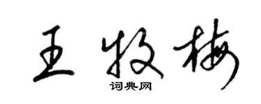 梁锦英王牧梅草书个性签名怎么写