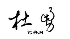 梁锦英杜勇草书个性签名怎么写