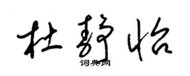 梁锦英杜静怡草书个性签名怎么写