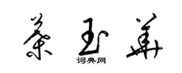 梁锦英叶玉华草书个性签名怎么写