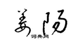 梁锦英姜阳草书个性签名怎么写