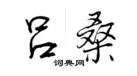曾庆福吕桑行书个性签名怎么写