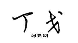 梁锦英丁戈草书个性签名怎么写